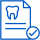 an icon a chart with a tooth drawn on it