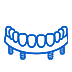 an icon of gimplants supported by bridges on the upper jaw