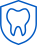 an icon a single tooth in a protective layer after cosmetic dental bonding