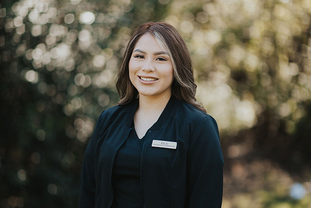a picture of our staff, Eva who works with our dds modesto