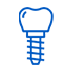 an icon of a single tooth implant