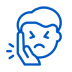 an icon of fa man with toothache due to abscess